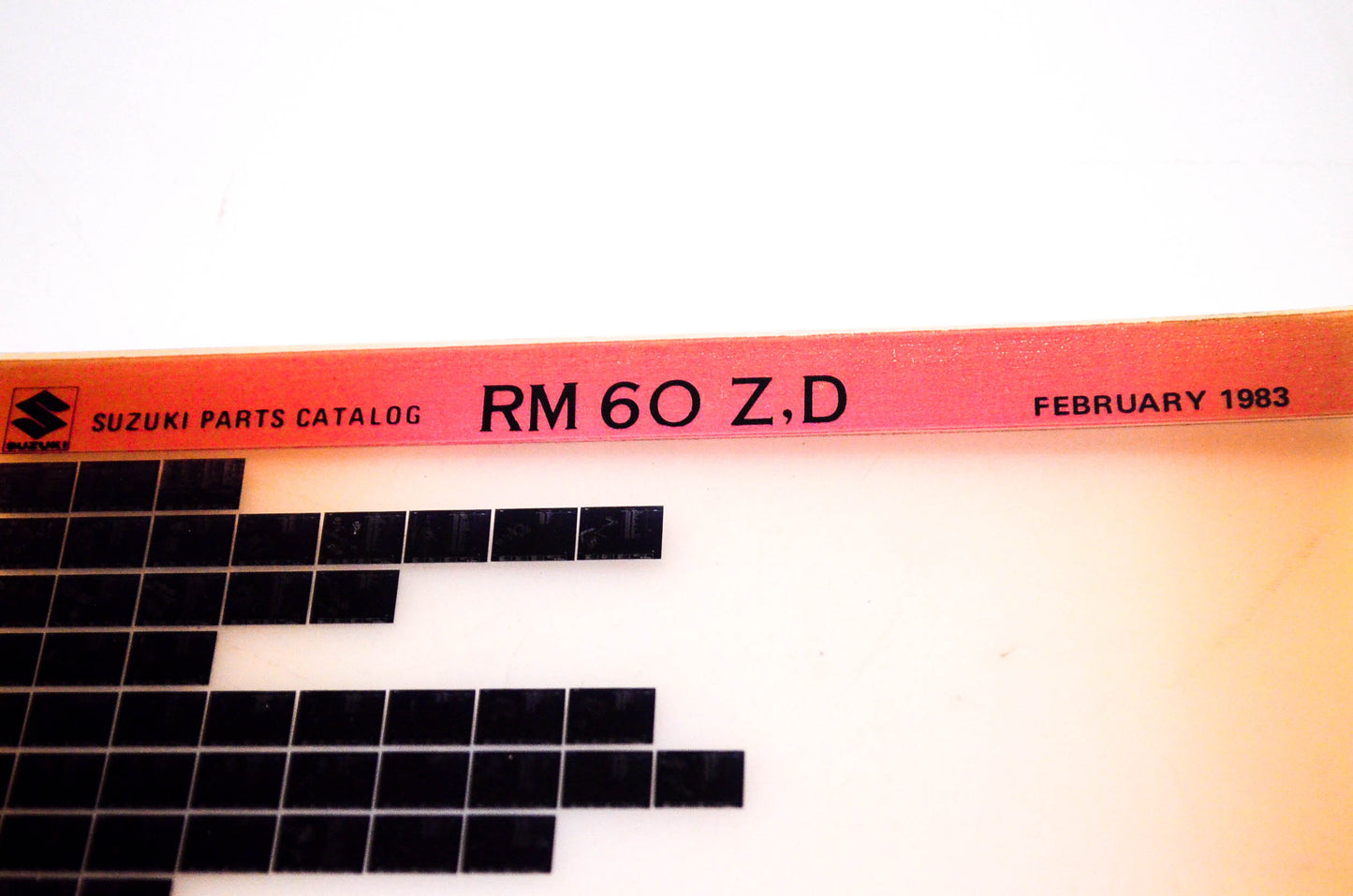 OEM Suzuki RM60 Z,D 1983/February Suzuki Parts Catalog RM60 Z,D Microfiche