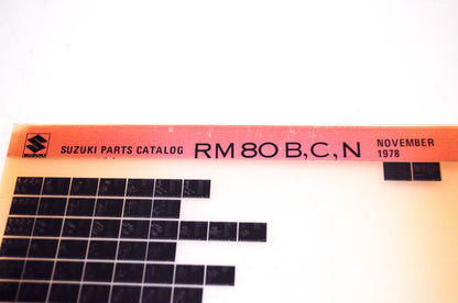 OEM Suzuki RM80B,C,N 1978/November Suzuki Parts Catalog RM80B,C,N Microfiche