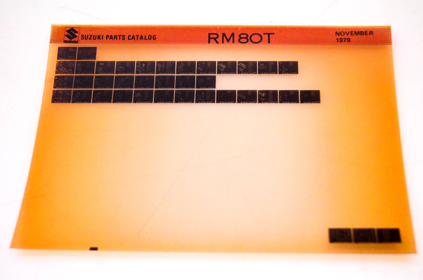 OEM Suzuki RM80T 1979/November Suzuki Parts Catalog RM80T Microfiche