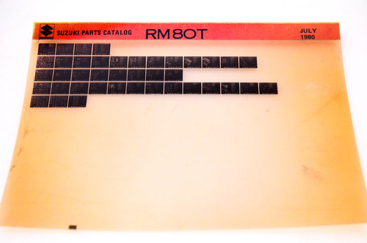 OEM Suzuki RM80 T 1980/July Suzuki Parts Catalog RM80 T Microfiche