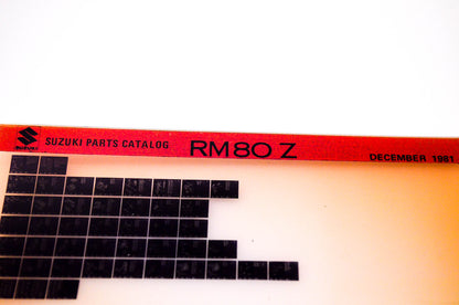 OEM Suzuki RM80 Z 1981/December Suzuki Parts Catalog RM80 Z Microfiche