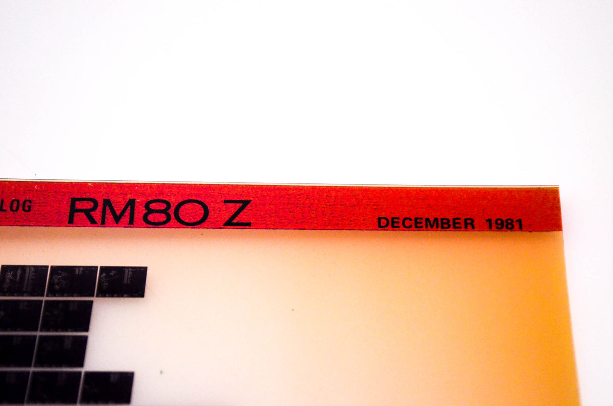 OEM Suzuki RM80 Z 1981/December Suzuki Parts Catalog RM80 Z Microfiche