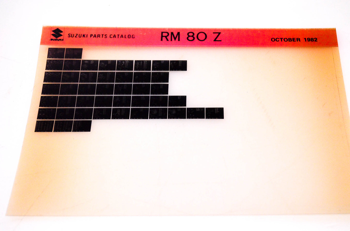 OEM Suzuki RM 80 Z 1982/October Suzuki Parts Catalog RM 80 Z Microfiche