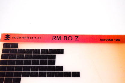 OEM Suzuki RM 80 Z 1982/October Suzuki Parts Catalog RM 80 Z Microfiche