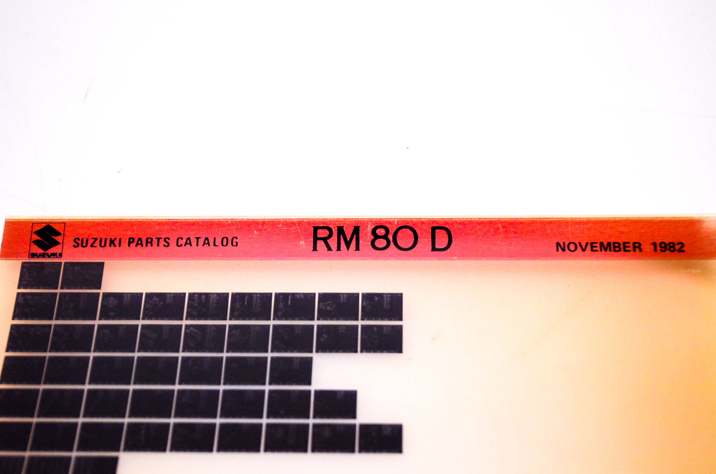 OEM Suzuki RM 80 D 1982/November Suzuki Parts Catalog RM 80 D Microfiche