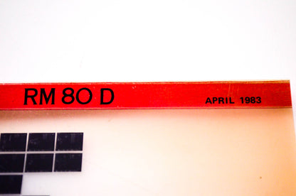 OEM Suzuki RM80 D 1983/April Suzuki Parts Catalog RM80 D Microfiche