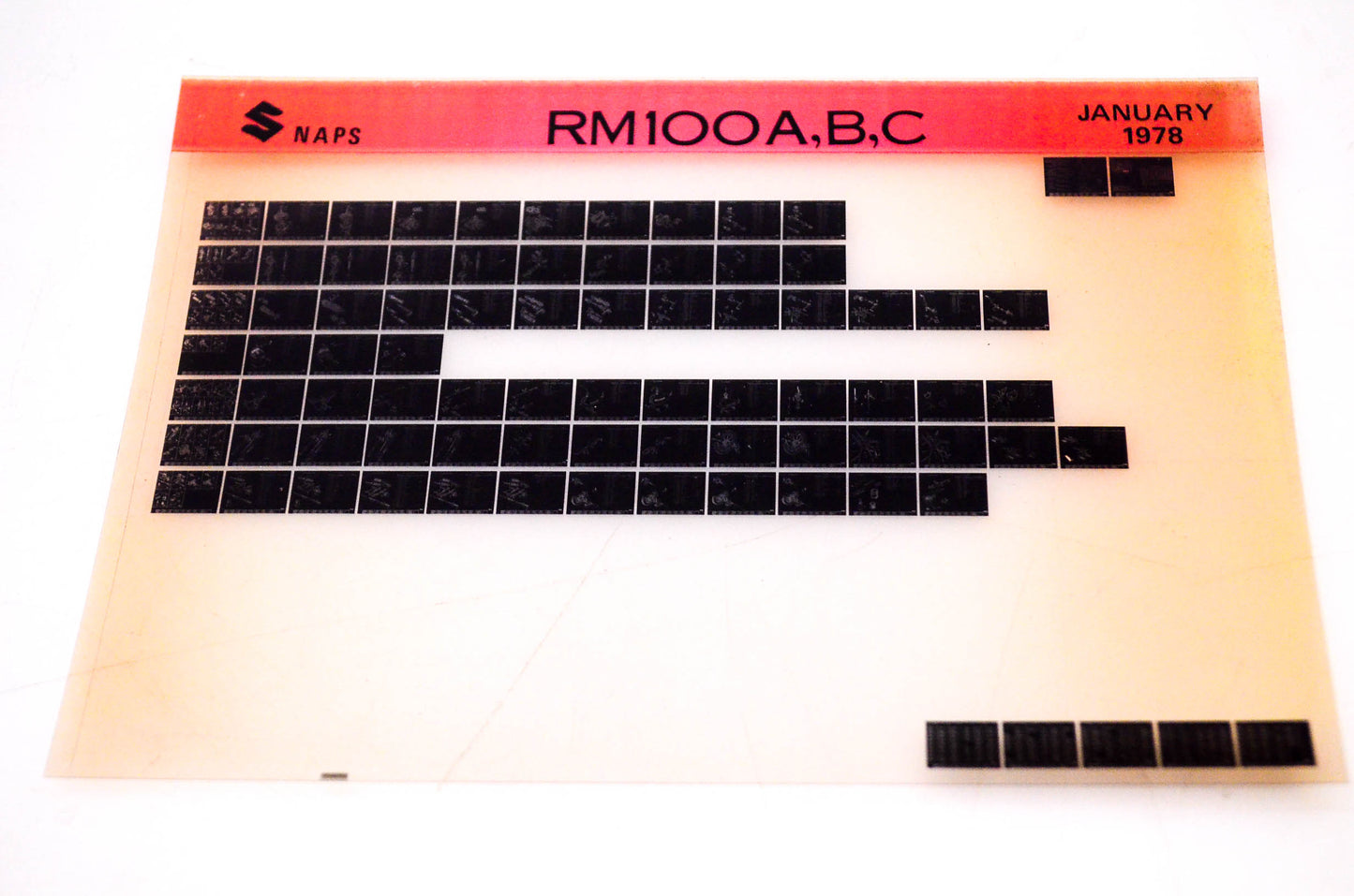 OEM Suzuki RM100A,B,C 1978/January Suzuki RM100A,B,C Microfiche