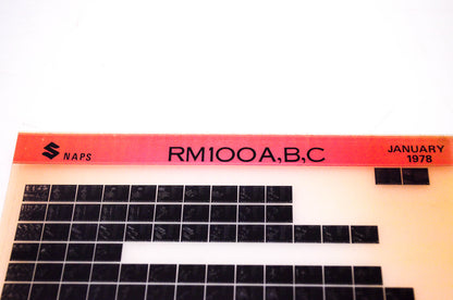 OEM Suzuki RM100A,B,C 1978/January Suzuki RM100A,B,C Microfiche