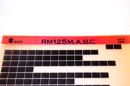 OEM Suzuki RM125M,A,B,C 1978/July Suzuki RM125M,A,B,C Microfiche