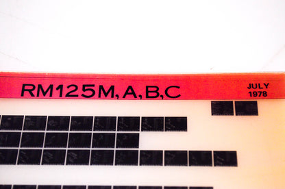 OEM Suzuki RM125M,A,B,C 1978/July Suzuki RM125M,A,B,C Microfiche