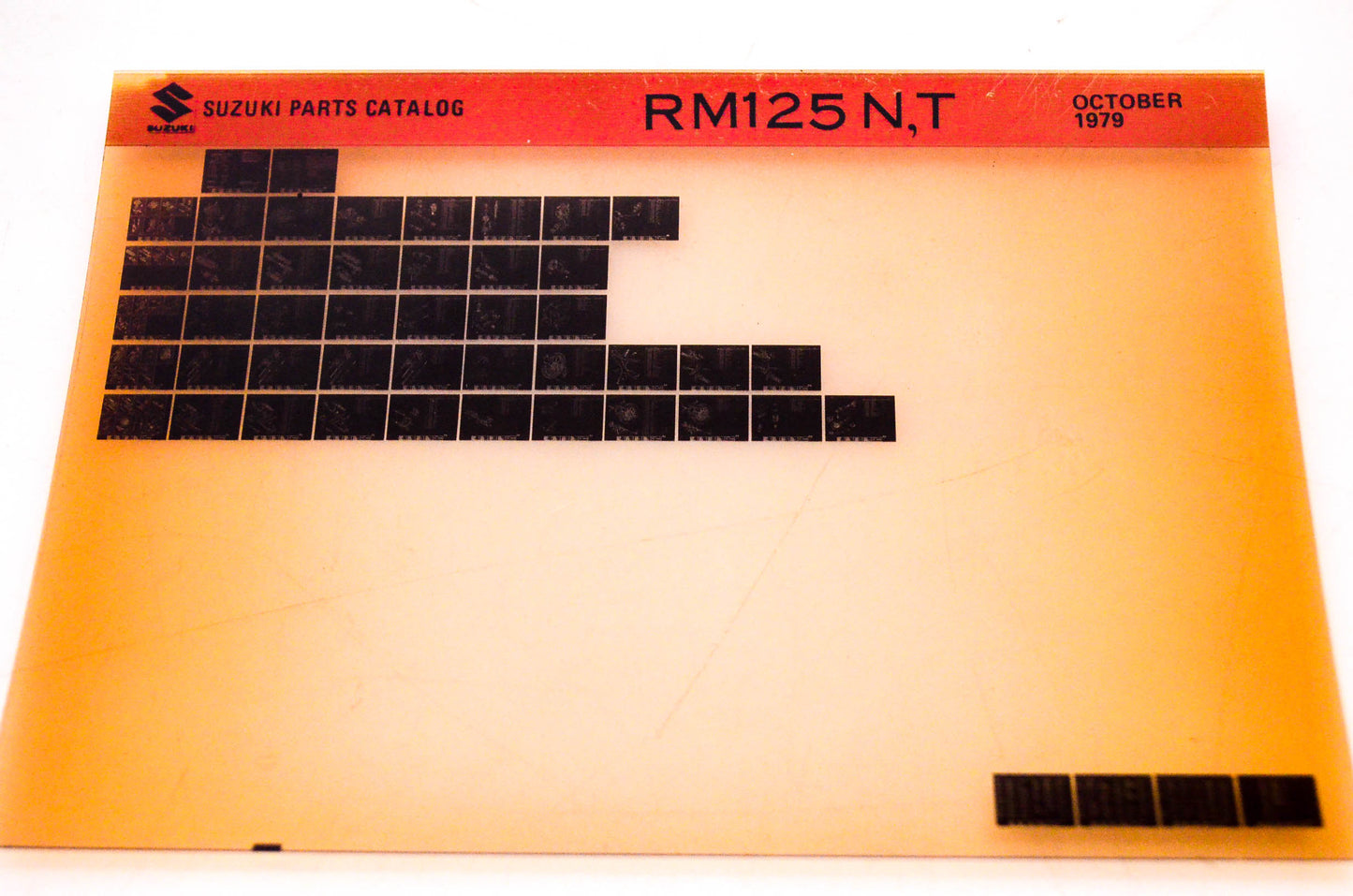 OEM Suzuki RM125 N,T 1979/October Suzuki Parts Catalog RM125 N,T Microfiche