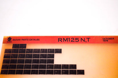 OEM Suzuki RM125 N,T 1979/October Suzuki Parts Catalog RM125 N,T Microfiche