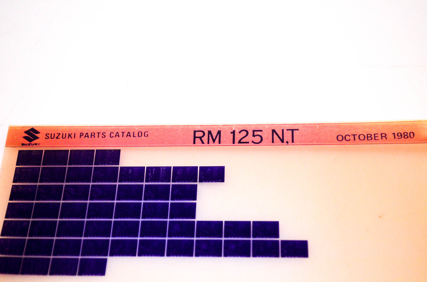 OEM Suzuki RM 125 N,T 1980/October Suzuki Parts Catalog RM 125 N,T Microfiche