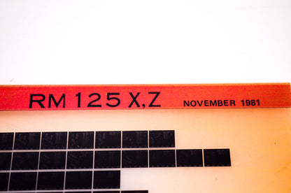 OEM Suzuki RM 125 X,Z 1981/November Suzuki Parts Catalog RM 125 X,Z Microfiche