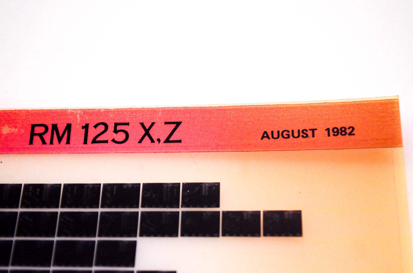 OEM Suzuki RM125 X,Z 1982/August Suzuki Parts Catalog RM125 X,Z Microfiche