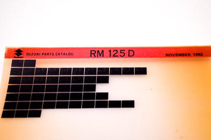 OEM Suzuki RM 125 D 1982/November Suzuki Parts Catalog RM 125 D Microfiche