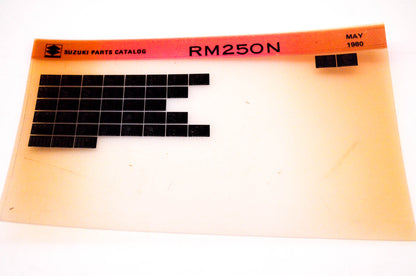 OEM Suzuki RM250N 1980/May Suzuki Parts Catalog RM250N Microfiche