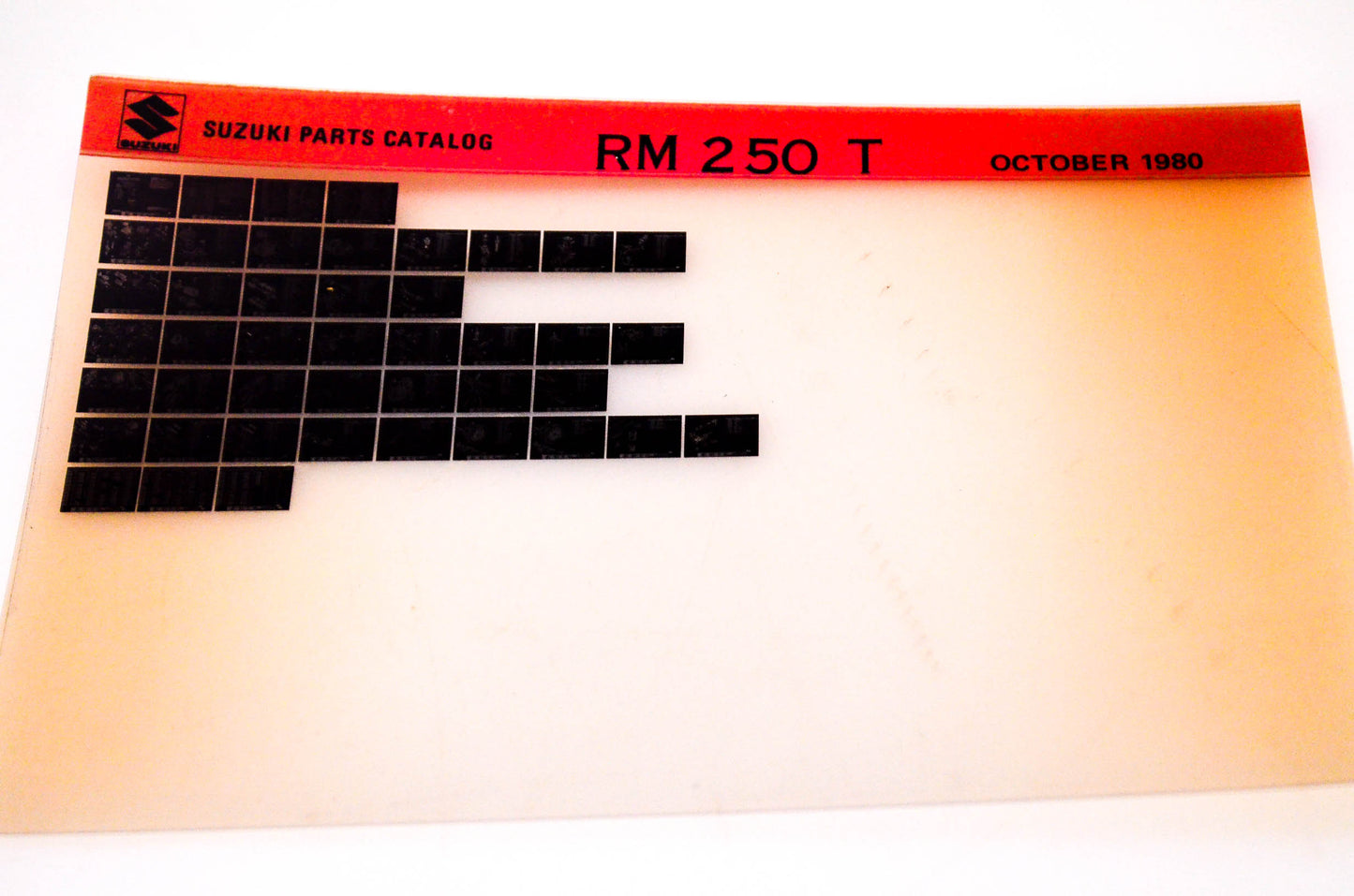 OEM Suzuki RM 250 T 1980/October Suzuki Parts Catalog RM 250 T Microfiche
