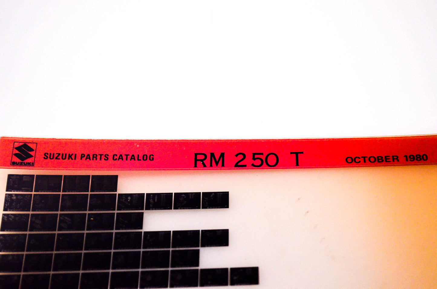 OEM Suzuki RM 250 T 1980/October Suzuki Parts Catalog RM 250 T Microfiche
