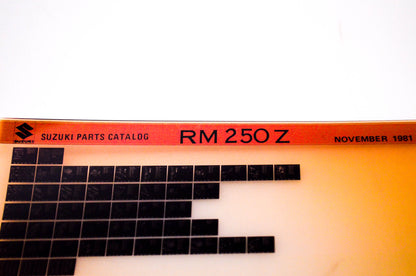 OEM Suzuki RM 250 Z 1981/November Suzuki Parts Catalog RM 250 Z Microfiche