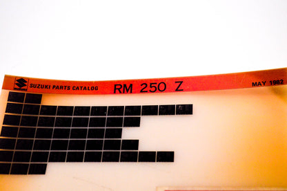 OEM Suzuki RM 250Z 1982/May Suzuki Parts Catalog RM 250 Z Microfiche