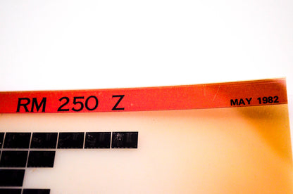 OEM Suzuki RM 250Z 1982/May Suzuki Parts Catalog RM 250 Z Microfiche