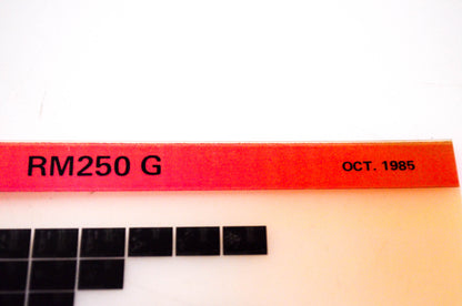 OEM Suzuki RM250 G 1985/October Suzuki Parts Catalog RM250 G Microfiche