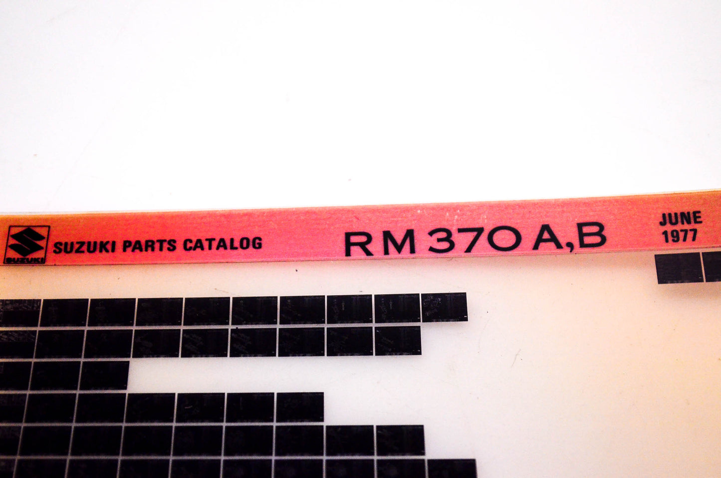OEM Suzuki RM370A,B 1977/June Suzuki Parts Catalog RM370 A,B Microfiche