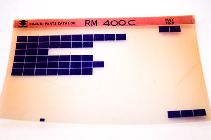 OEM Suzuki RM 400C 1978/May Suzuki Parts Catalog RM 400C Microfiche