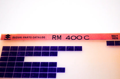 OEM Suzuki RM 400C 1978/May Suzuki Parts Catalog RM 400C Microfiche