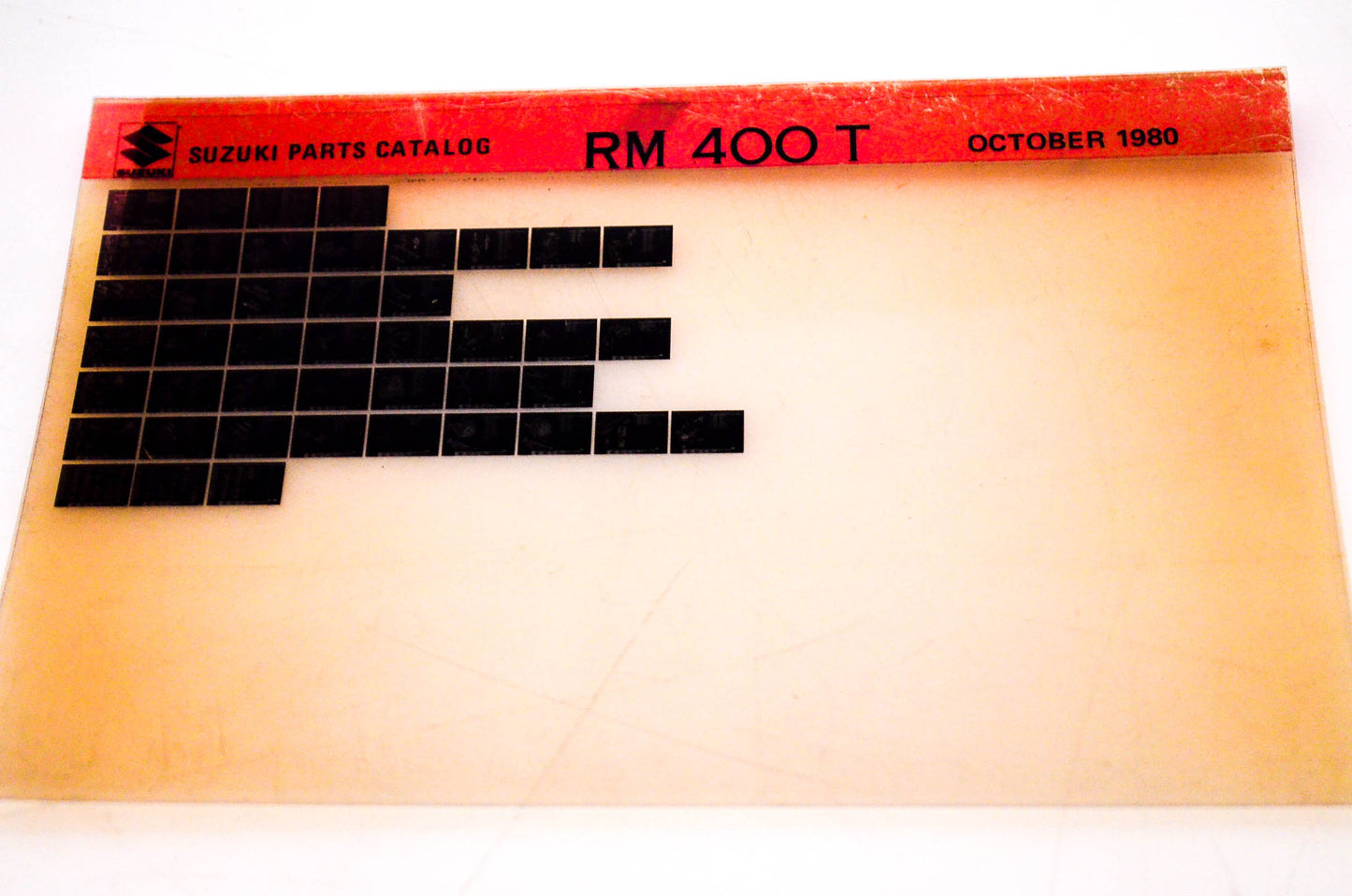 OEM Suzuki RM 400 T 1980/October Suzuki Parts Catalog RM 400 T Microfiche