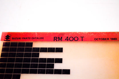 OEM Suzuki RM 400 T 1980/October Suzuki Parts Catalog RM 400 T Microfiche
