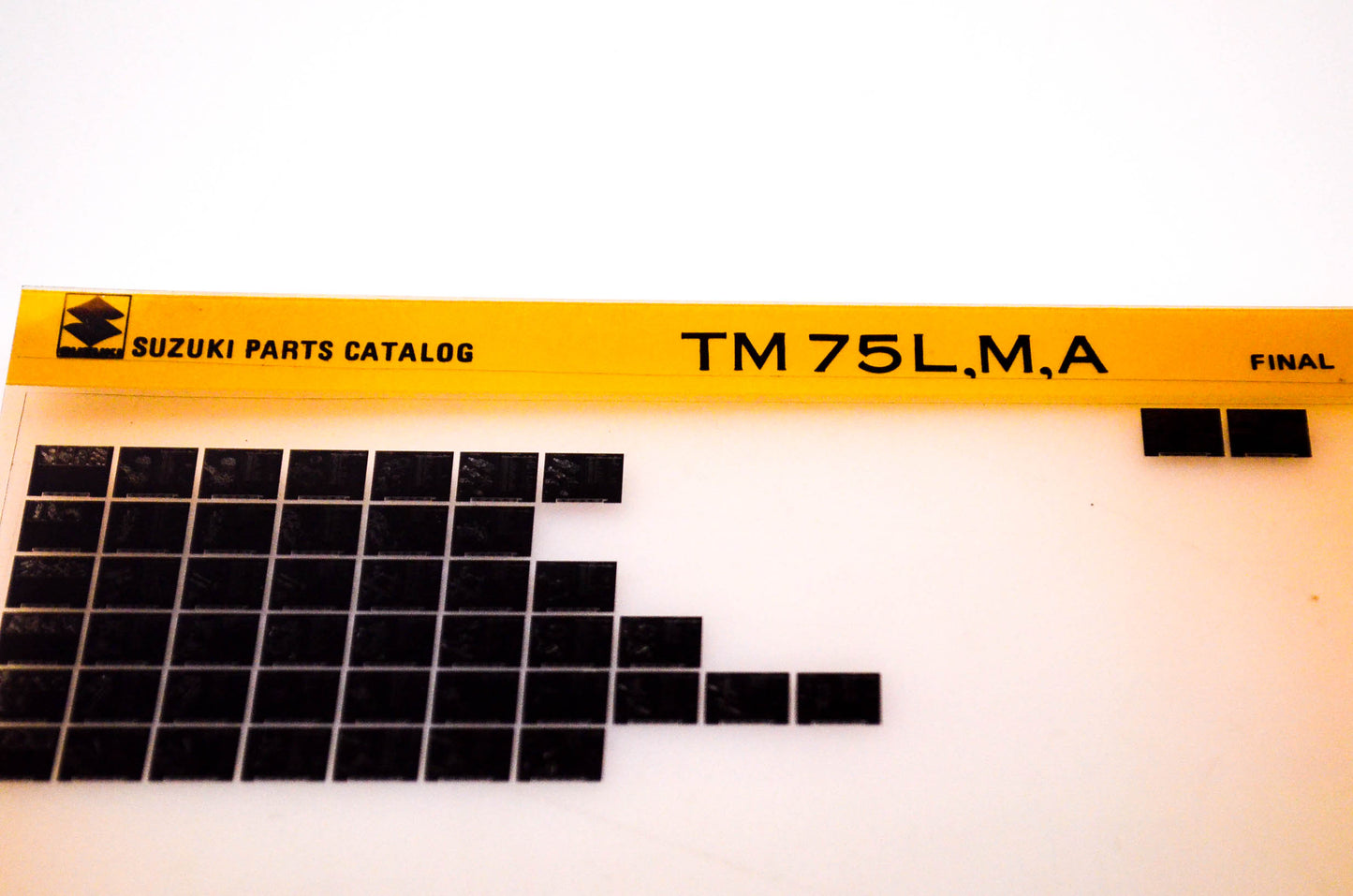 OEM Suzuki TM 75L,M,A Suzuki Parts Catalog TM 75L,M,A Final Edition Microfiche