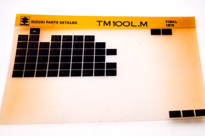 OEM Suzuki TM100L,M 1975 Suzuki Parts Catalog TM100L,M Final Edition Microfiche