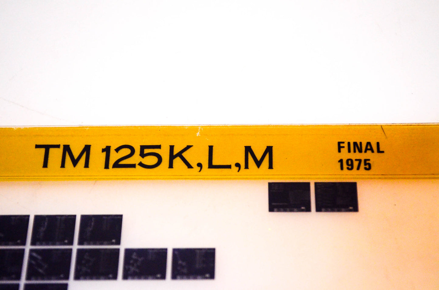OEM 1975 Suzuki Parts Catalog TM 125K,L,M Final Edition Microfiche