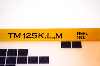 OEM 1975 Suzuki Parts Catalog TM 125K,L,M Final Edition Microfiche