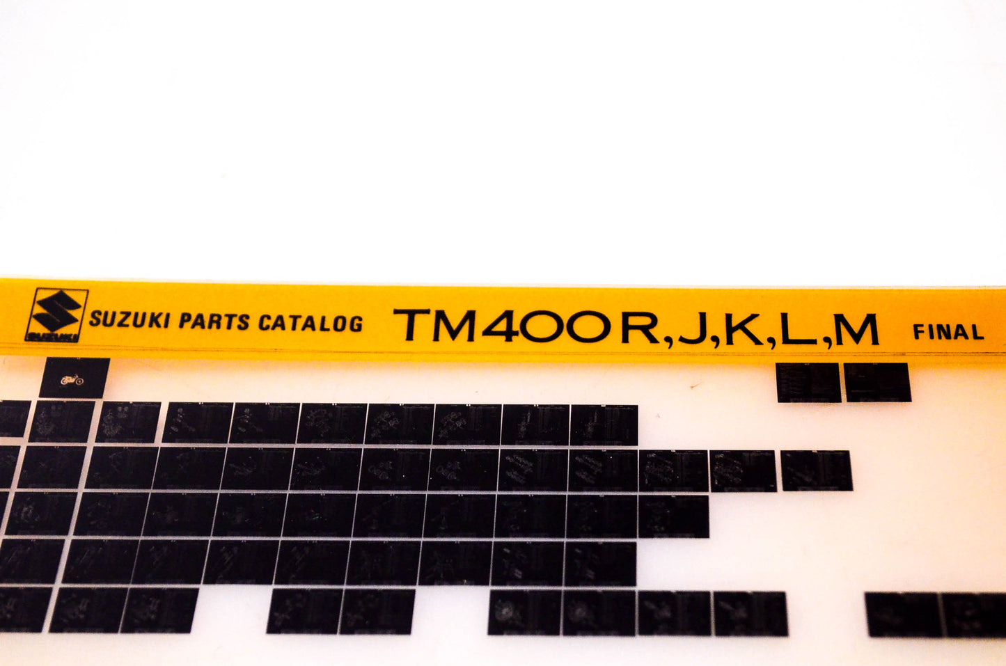 OEM Suzuki TM400R,J,K,L,M Suzuki Parts Catalog TM400R,J,K,L,M Final Edition Microfiche