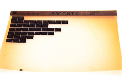 OEM Suzuki JR50C,N,T,X 1980/August Suzuki Parts Catalog JR50C,N,T,X Microfiche
