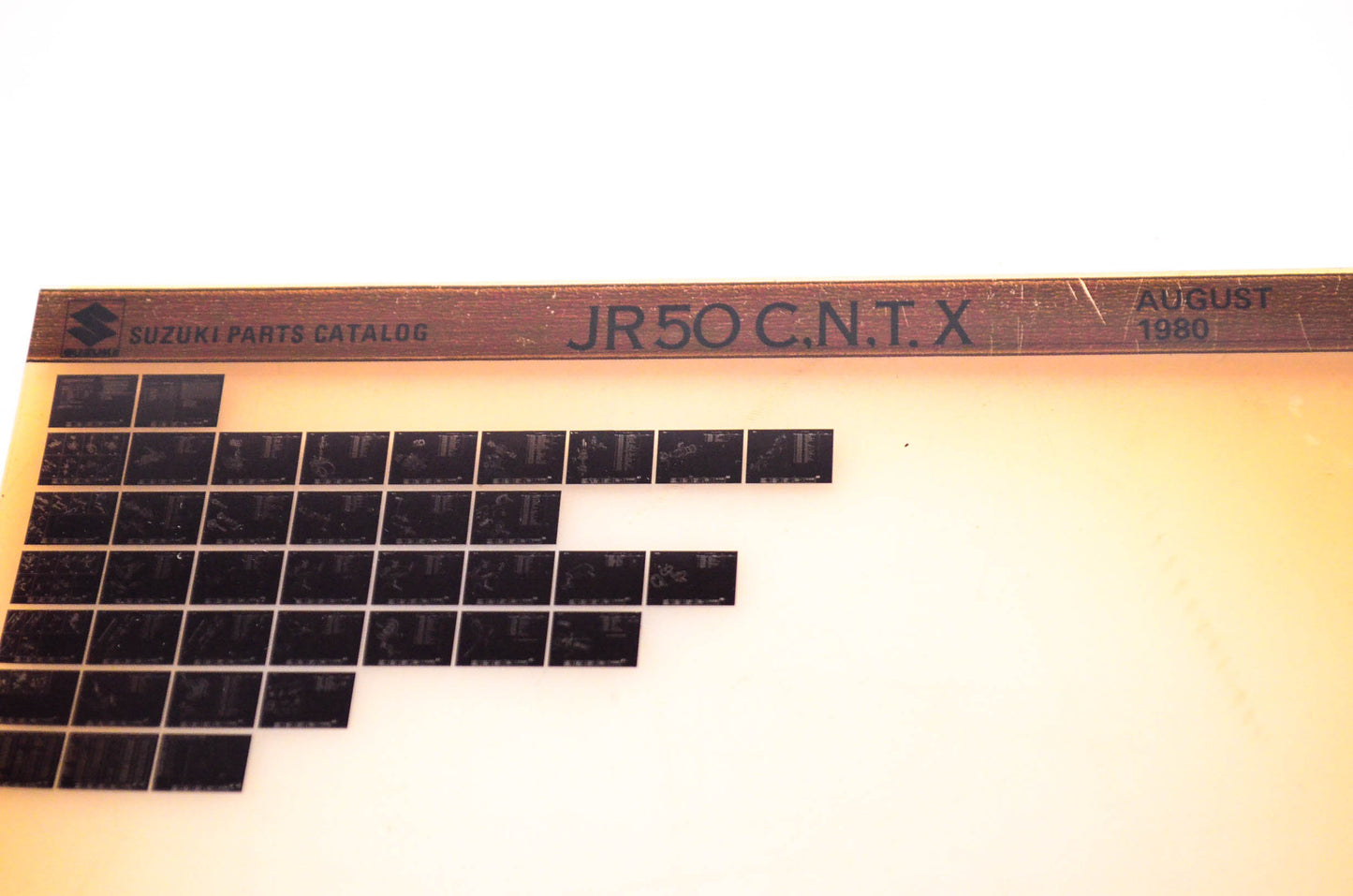 OEM Suzuki JR50C,N,T,X 1980/August Suzuki Parts Catalog JR50C,N,T,X Microfiche