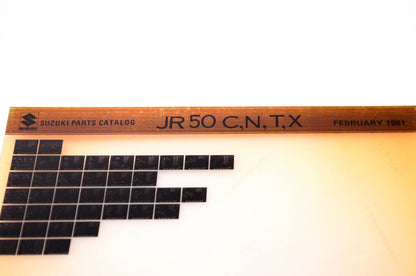 OEM Suzuki JR50 C,N,T,X 1981/February Suzuki Parts Catalog JR50 C,N,T,X Microfiche