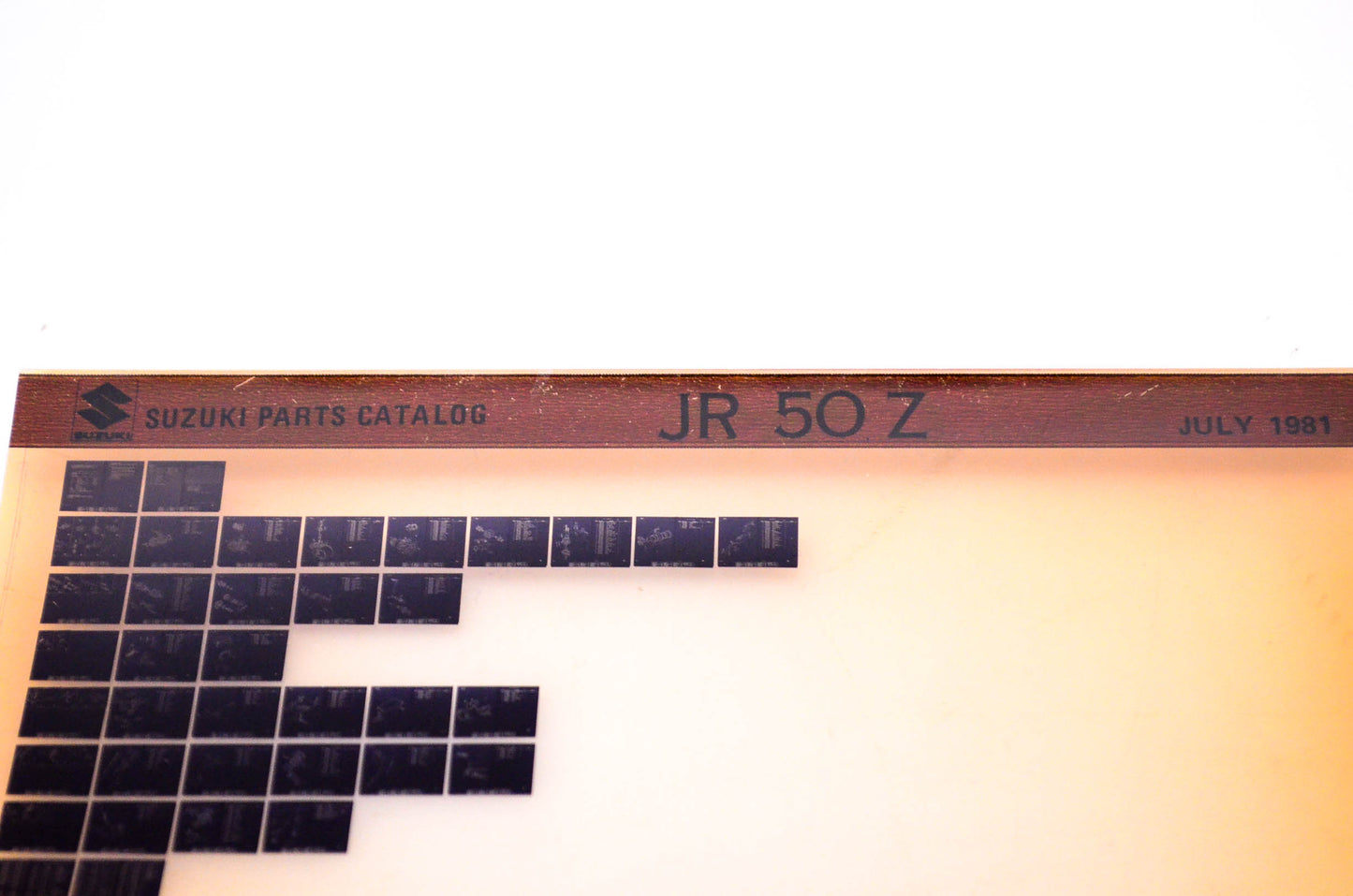 OEM Suzuki JR 50 Z 1981/July Suzuki Parts Catalog JR 50 Z Microfiche