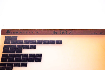 OEM Suzuki JR 50 Z 1981/July Suzuki Parts Catalog JR 50 Z Microfiche