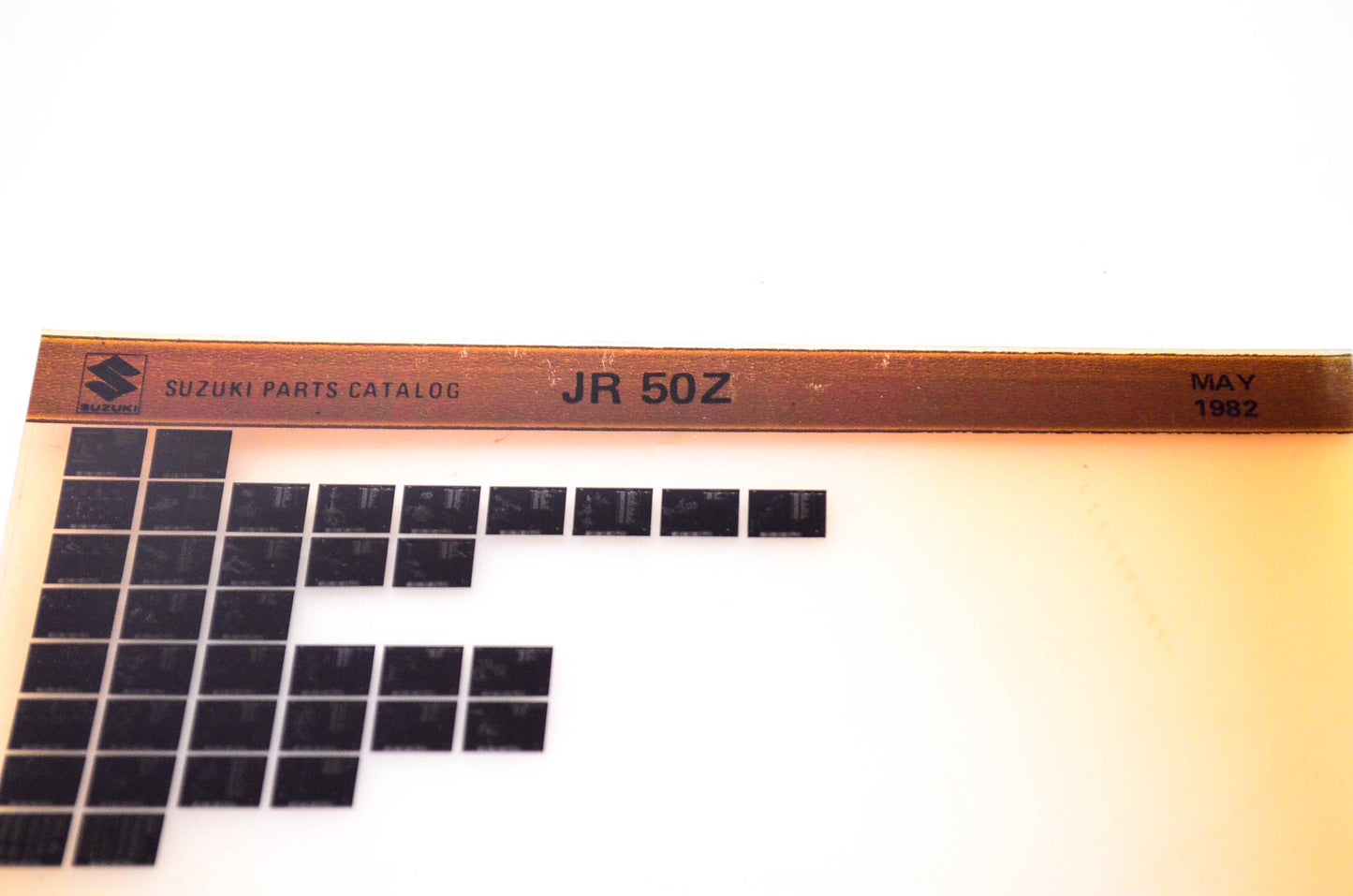 OEM Suzuki JR 50Z 1982/May Suzuki Parts Catalog JR 50Z Microfiche
