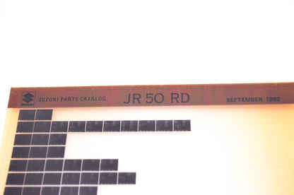 OEM Suzuki JR 50 RD 1982/September Suzuki Parts Catalog JR 50 RD Microfiche