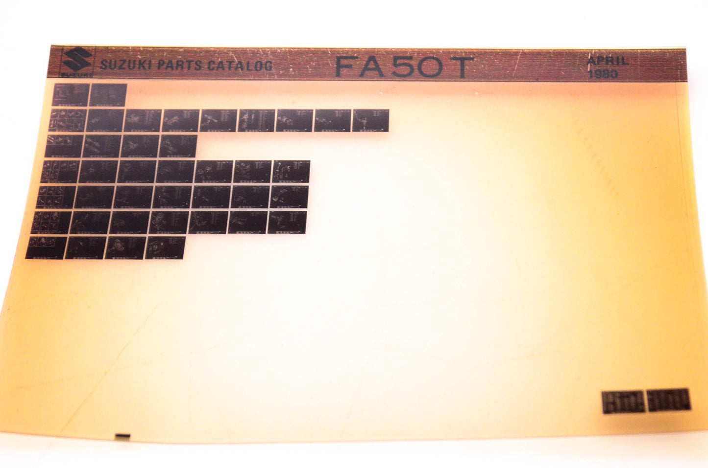 OEM Suzuki FA50T 1980/April Suzuki Parts Catalog FA50T Microfiche