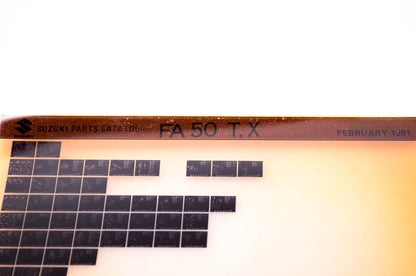 OEM Suzuki FA 50 T,X 1981/February Suzuki Parts Catalog FA 50 T,X Microfiche