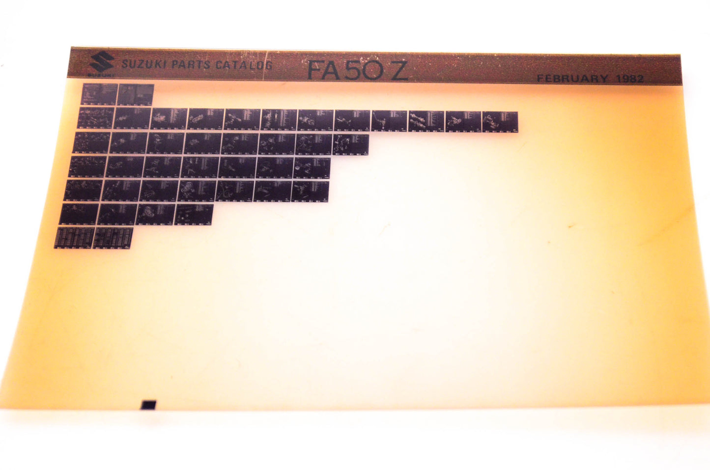 OEM Suzuki FA50Z 1982/February Suzuki Parts Catalog FA50Z Microfiche