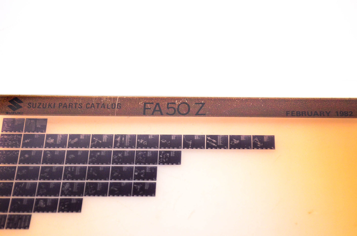 OEM Suzuki FA50Z 1982/February Suzuki Parts Catalog FA50Z Microfiche