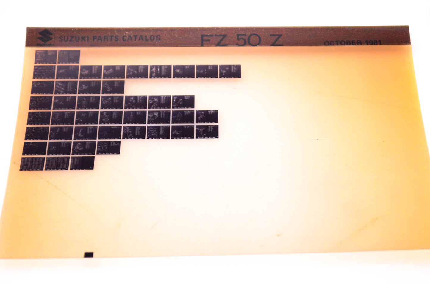OEM Suzuki FZ 50 Z 1981/October Suzuki Parts Catalog FZ 50 Z Microfiche