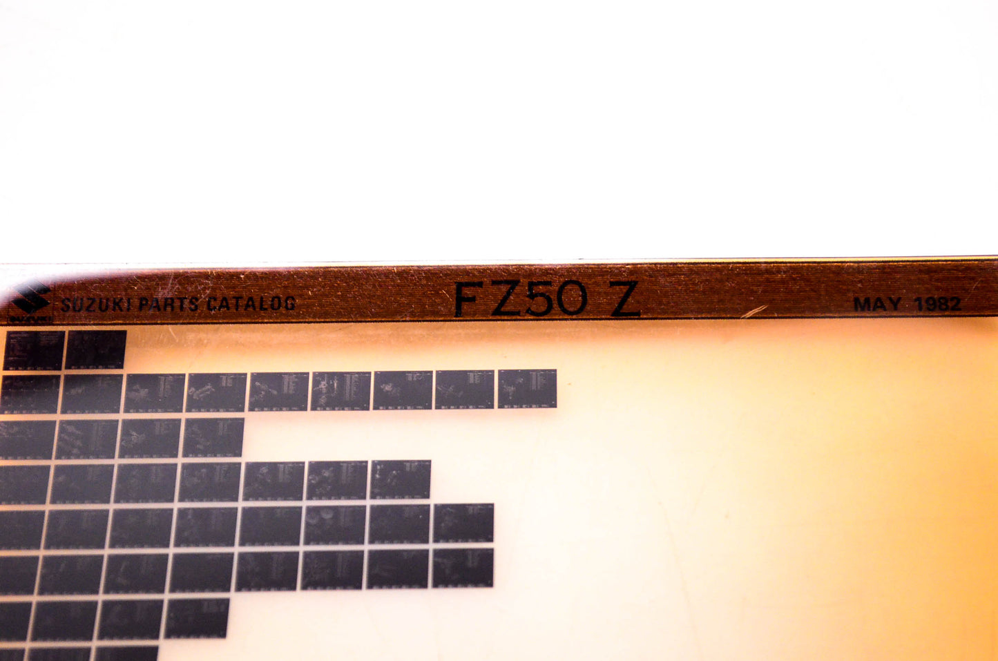 OEM Suzuki FZ50 Z 1982/May Suzuki Parts Catalog FZ50 Z Microfiche